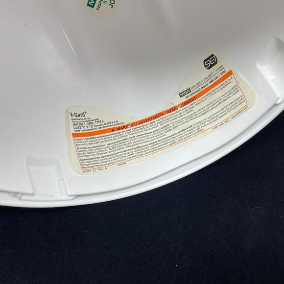 Patriotic Hard Hat Cap White MSA V-Gard Freedom Series Class E/G Type 1 Medium - Picture 7 of 11